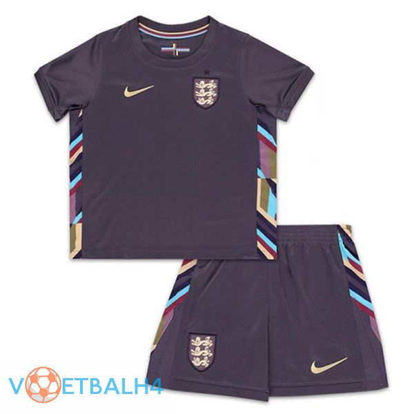 Engeland kinderen uit voetbal jersey paars 2024/2025