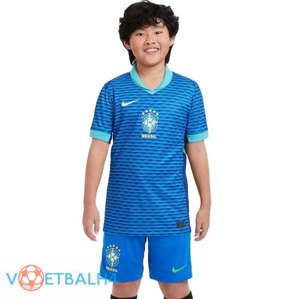 Brazilië kinderen uit voetbal jersey blauw 2024/2025