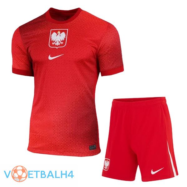 Poland kinderen uit voetbal jersey rood 2024/2025