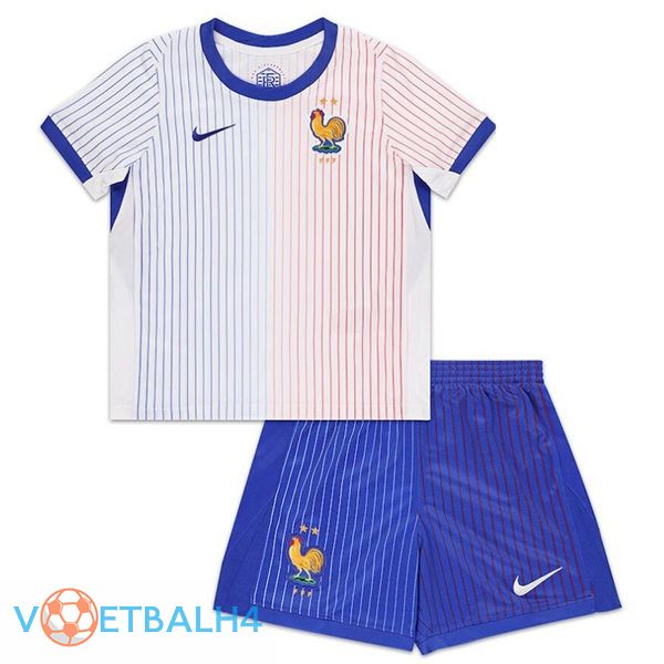 Frankrijk kinderen uit voetbal jersey wit 2024/2025