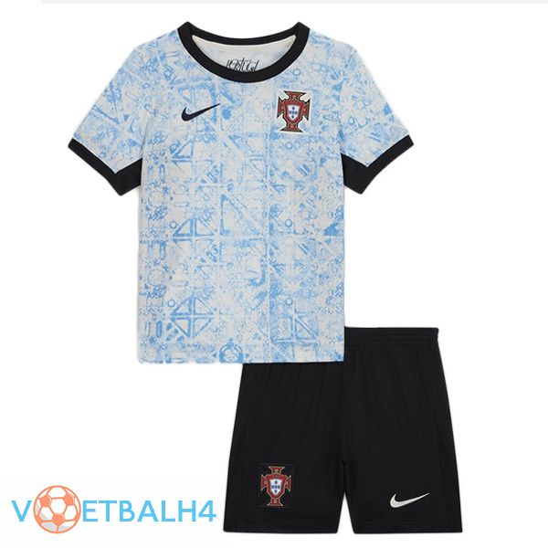 Portugal kinderen uit voetbal jersey blauw wit 2024/2025