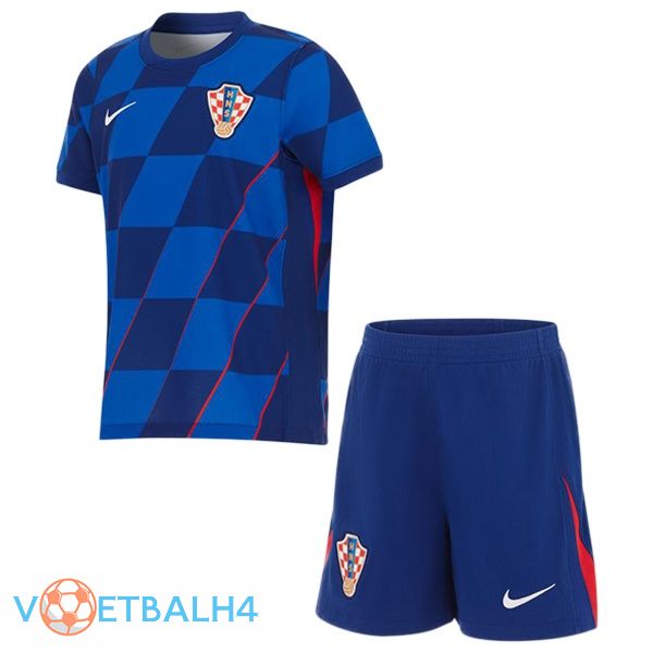 Kroatië kinderen uit voetbal jersey blauw 2024/2025