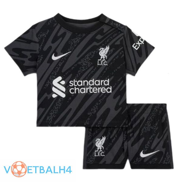 FC Liverpool kinderen doelman voetbal jersey zwart 2024/2025