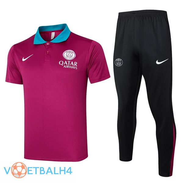 Paris PSG voetbal Polo + Training broek paars 2024/2025