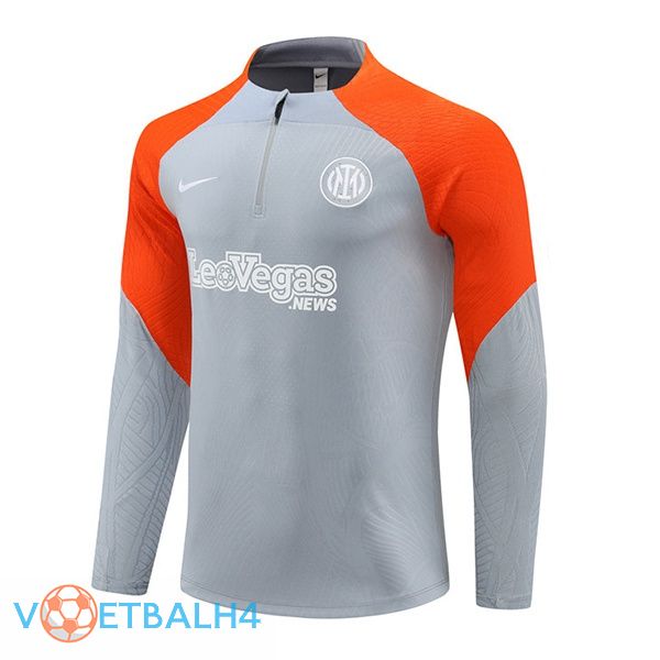 Inter Milan Training Sweatshirt grijs oranje 2024/2025