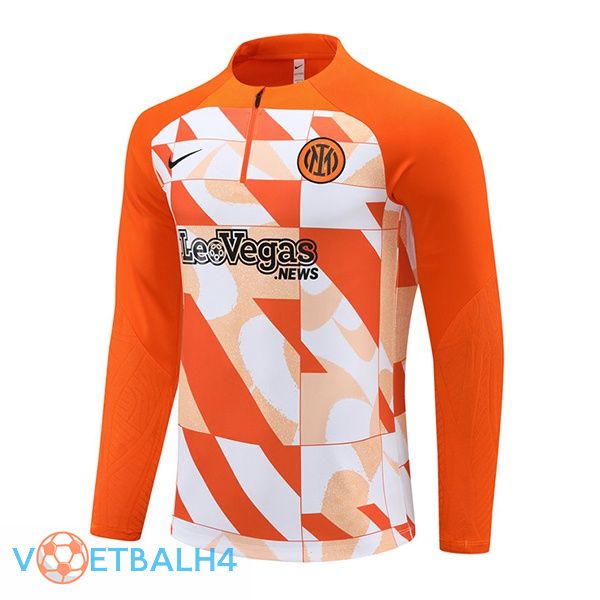 Inter Milan Training Sweatshirt wit oranje 2024/2025