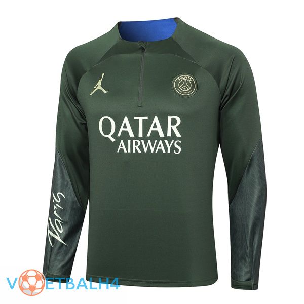 JORDAN Paris PSG Training Sweatshirt groente 2024/2025