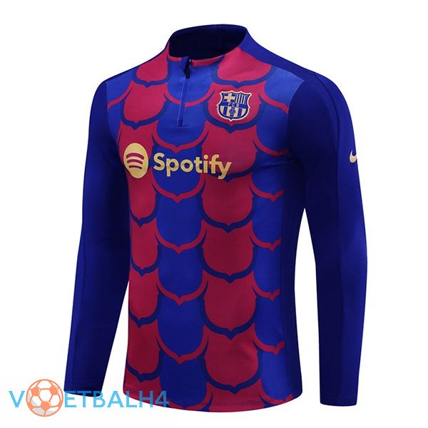 FC Barcelona Training Sweatshirt blauw rood 2024/2025