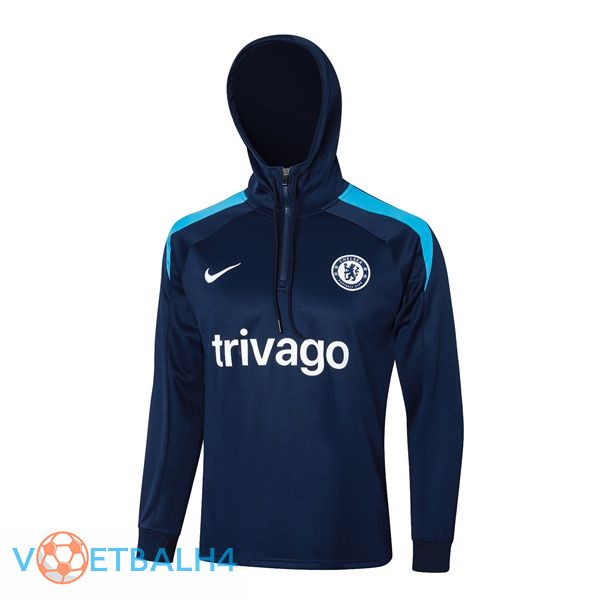 FC Chelsea Training Sweatshirt Hoodie blauw koninklijk 2024/2025