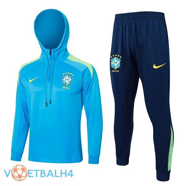 Brazilië trainingspak Sweatshirt Hoodie blauw 2024/2025