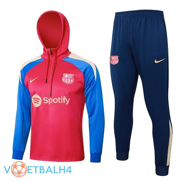 FC Barcelona trainingspak Sweatshirt Hoodie rood 2024/2025