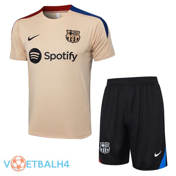 FC Barcelona Training T Shirt + korte broek geel 2024/2025