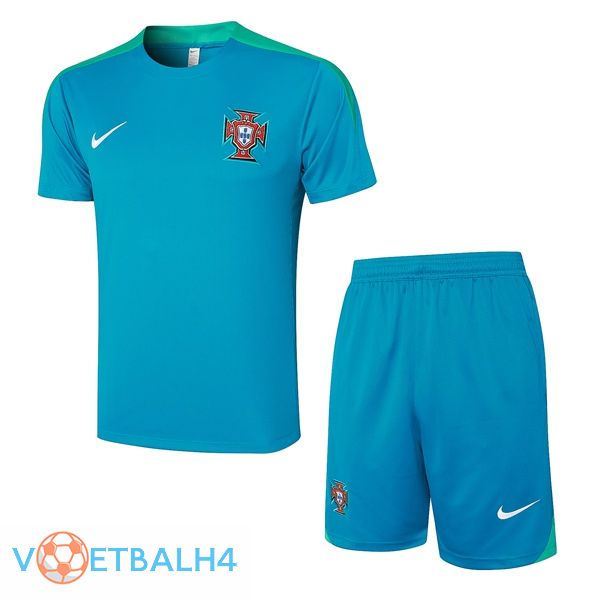 Portugal kit Training T Shirt + korte broek blauw 2024/2025