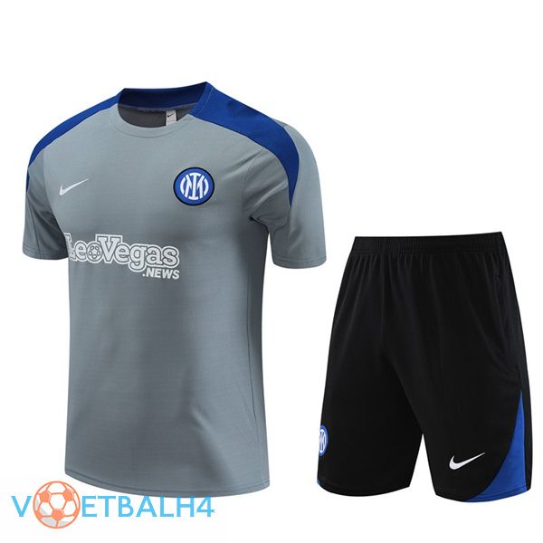 Inter Milan Training T Shirt + korte broek grijs 2024/2025