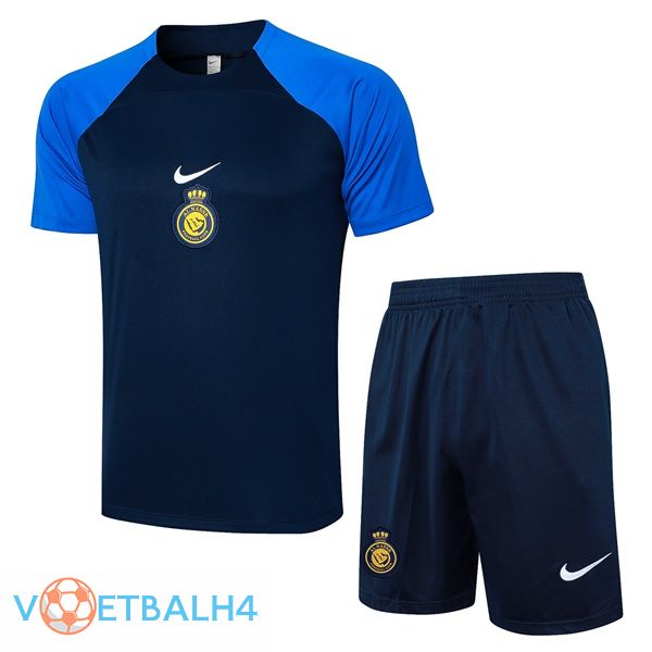 Al-Nassr FC kit Training T Shirt + korte broek blauw koninklijk 2024/2025