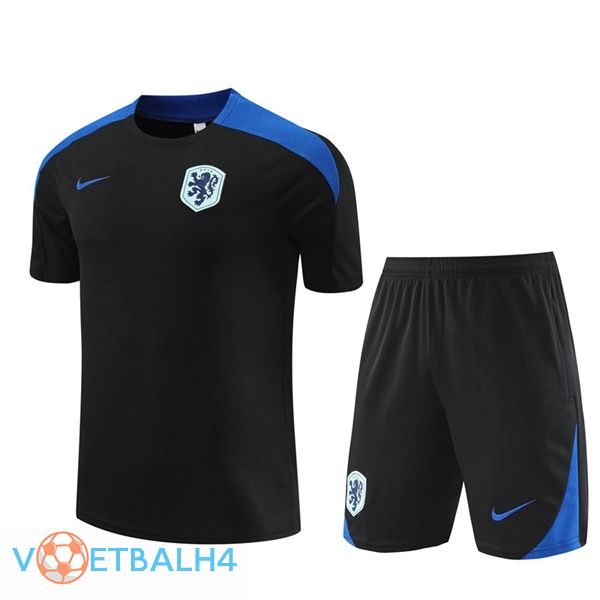 Nederland kit Training T Shirt + korte broek zwart 2024/2025