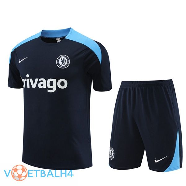 FC Chelsea Training T Shirt + korte broek blauw koninklijk 2024/2025