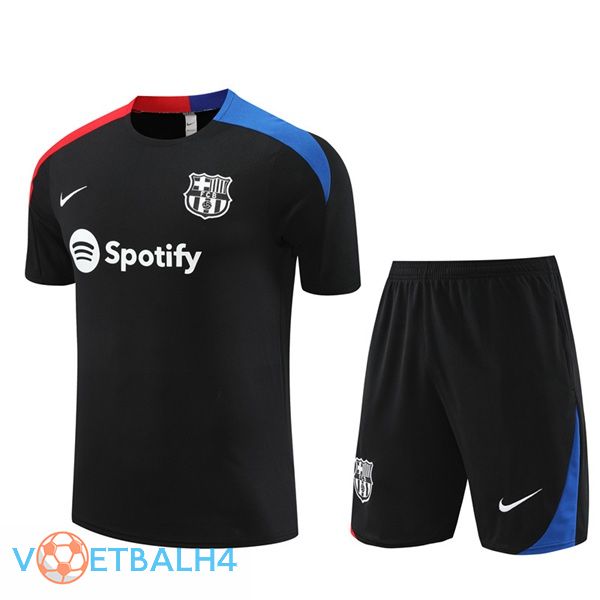 FC Barcelona Training T Shirt + korte broek zwart 2024/2025