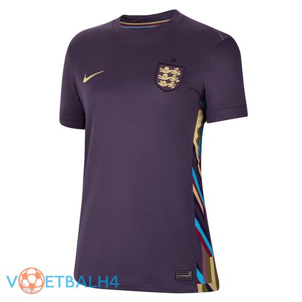 Engeland Dames uit voetbal jersey paars 2024/2025