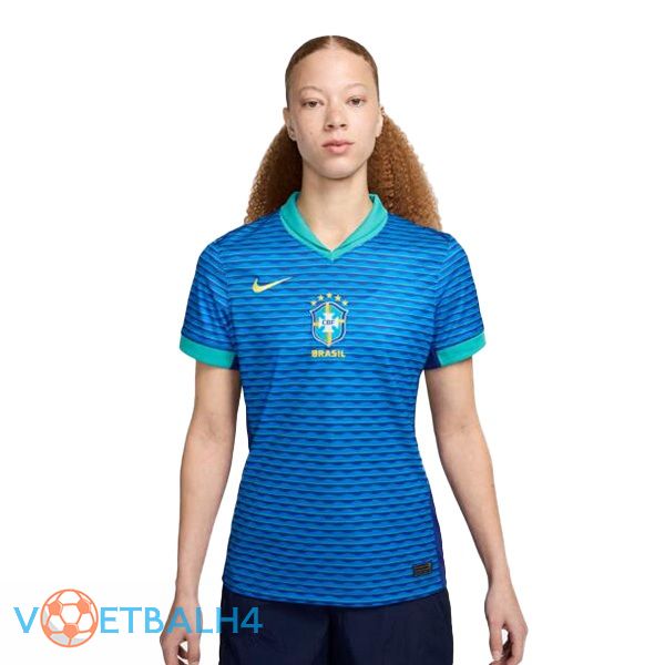 Brazilië Dames uit voetbal jersey blauw 2024/2025