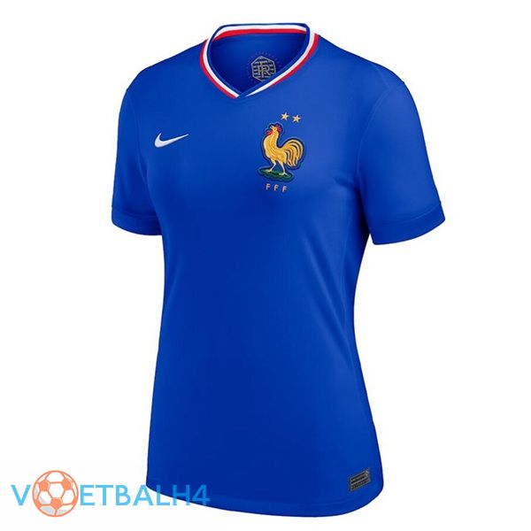 Frankrijk Dames thuis voetbal jersey blauw 2024/2025