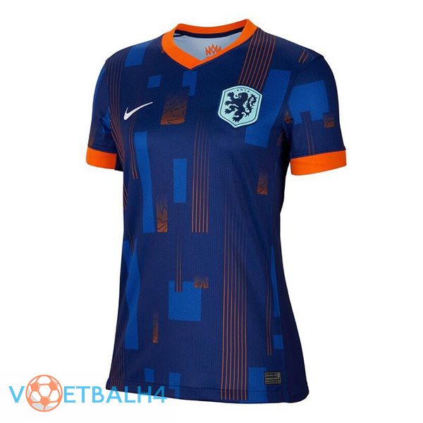 Nederland Dames uit voetbal jersey koninklijk blauw 2024/2025