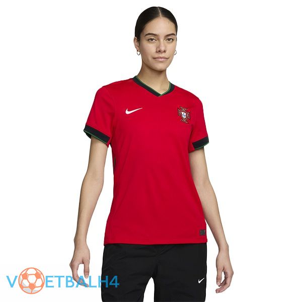 Portugal Dames thuis voetbal jersey rood 2024/2025