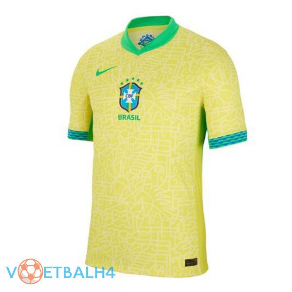 Brazilië thuis voetbal jersey geel 2024/2025