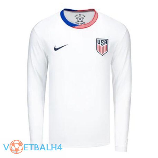 USA thuis voetbal jersey lange mouwwit 2024/2025