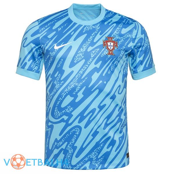 Portugal doelman voetbal jersey blauw 2024/2025