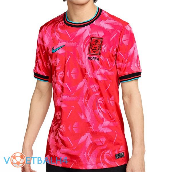 Korea thuis voetbal jersey rood 2024/2025