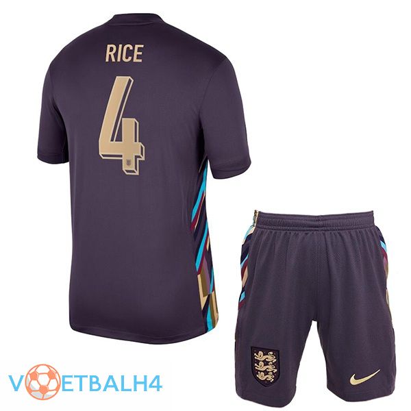 Engeland (Rice 4) kinderen uit voetbal jersey paars 2024/2025