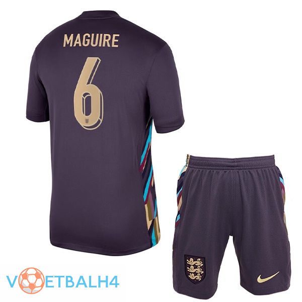 Engeland (Maguire 6) kinderen uit voetbal jersey paars 2024/2025