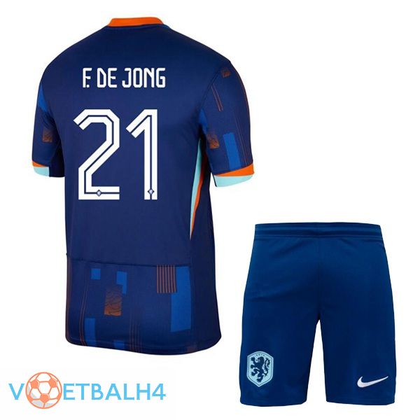 Nederland (F. DE JONG 21) kinderen uit voetbal jersey koninklijk blauw 2024/2025