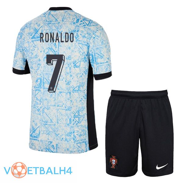 Portugal (RONALDO 7) kinderen uit voetbal jersey blauw wit 2024/2025