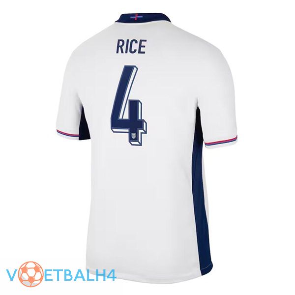 Engeland (Rice 4) thuis voetbal jersey wit 2024/2025