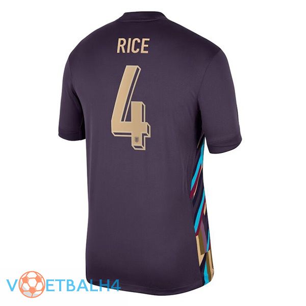 Engeland (Rice 4) uit voetbal jersey paars 2024/2025