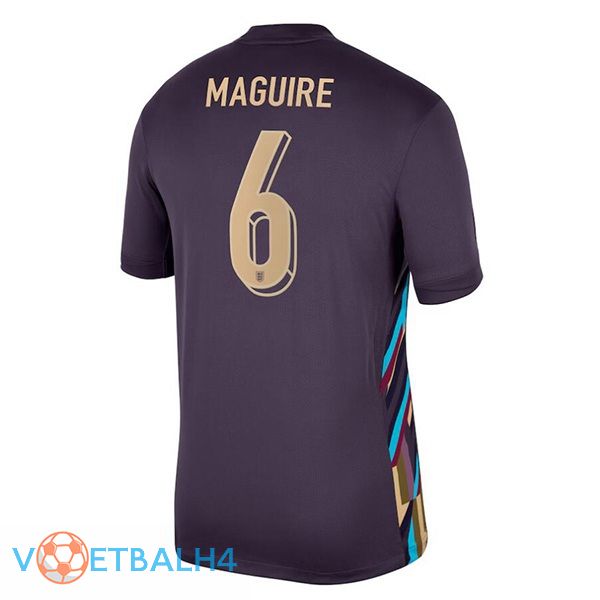 Engeland (Maguire 6) uit voetbal jersey paars 2024/2025