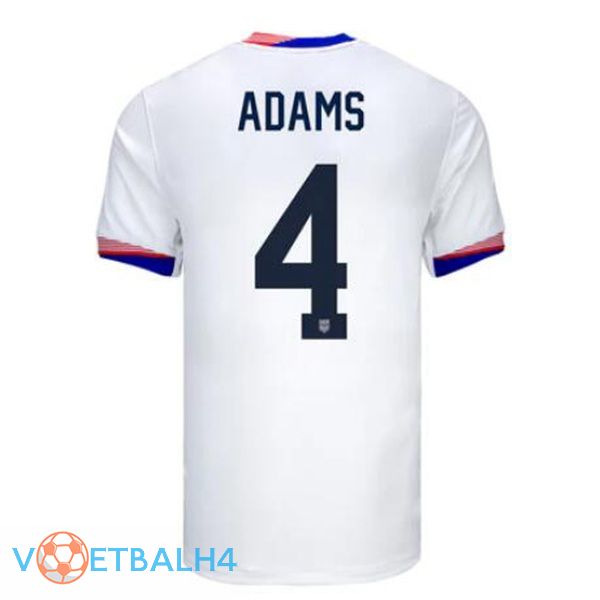 USA (Adams 4) thuis voetbal jersey wit 2024/2025