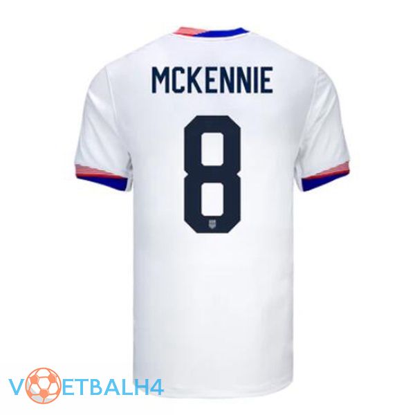 USA (McKennie 8) thuis voetbal jersey wit 2024/2025