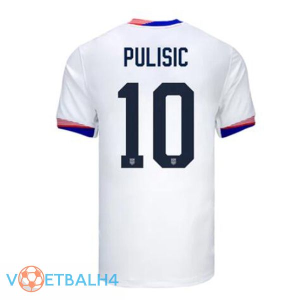 USA (Pulisic 10) thuis voetbal jersey wit 2024/2025