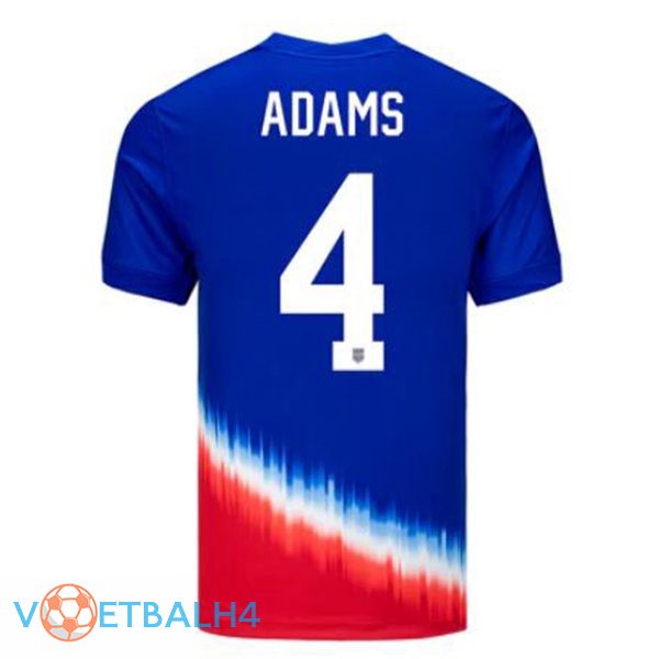 USA (Adams 4) uit voetbal jersey blauw 2024/2025