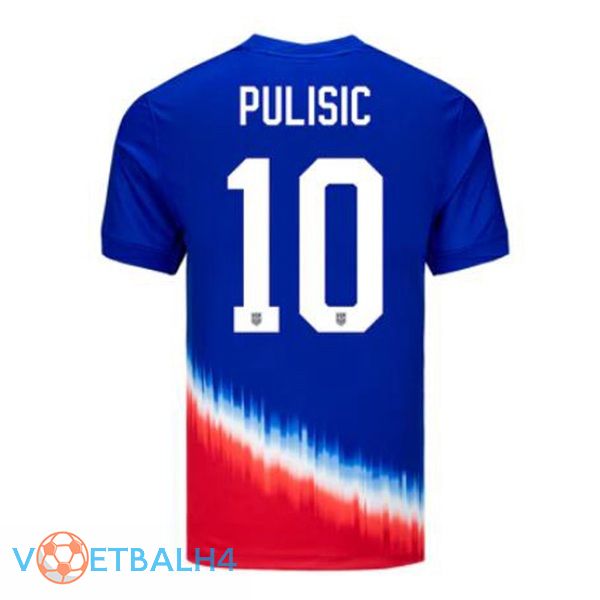 USA (Pulisic 10) uit voetbal jersey blauw 2024/2025