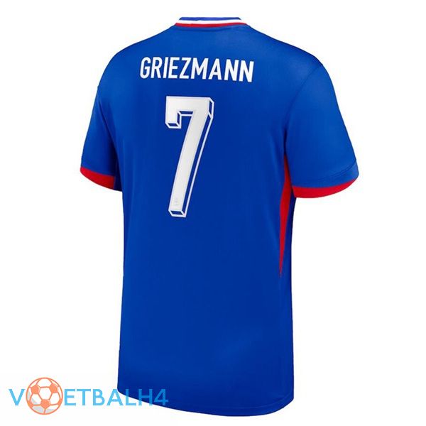 Frankrijk (GRIEZMANN 7) thuis voetbal jersey blauw 2024/2025