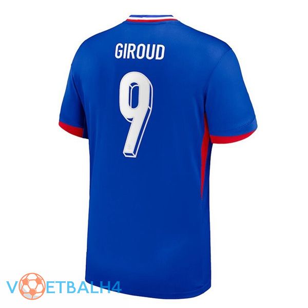 Frankrijk (Giroud 9) thuis voetbal jersey blauw 2024/2025