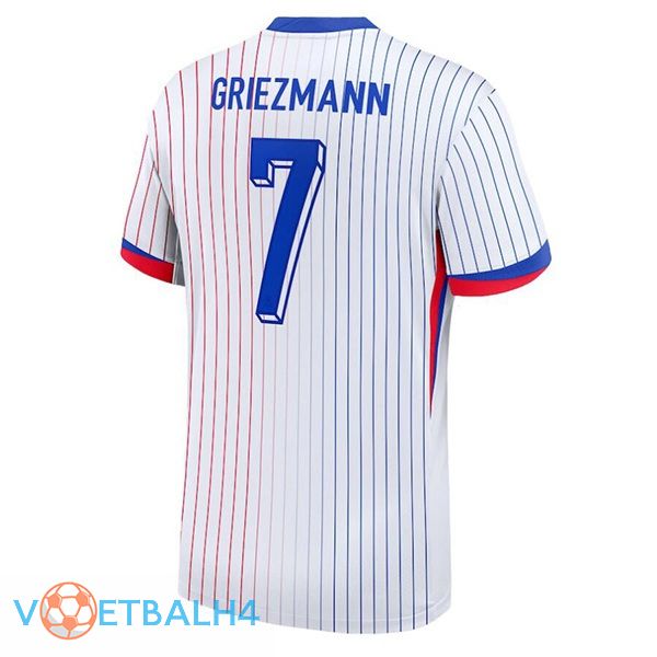 Frankrijk (GRIEZMANN 7) uit voetbal jersey wit 2024/2025