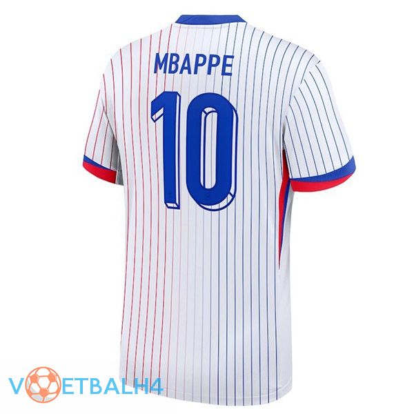 Frankrijk (MBAPPE 10) uit voetbal jersey wit 2024/2025