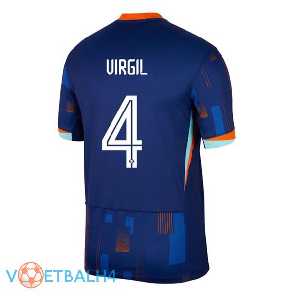 Nederland (VIRGIL 4) uit voetbal jersey koninklijk blauw 2024/2025