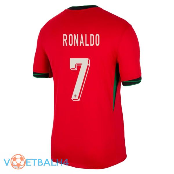 Portugal (RONALDO 7) thuis voetbal jersey rood 2024/2025