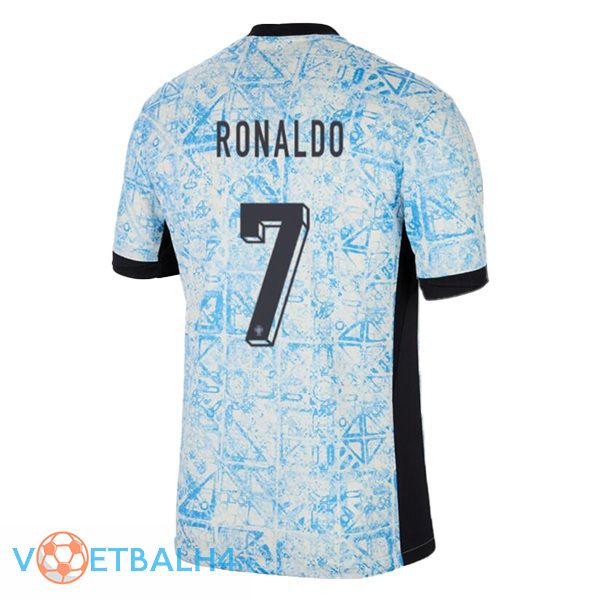 Portugal (RONALDO 7) uit voetbal jersey blauw wit 2024/2025